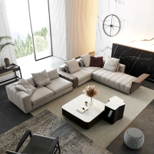 DL 意大利现代简约大平层组合沙发 极简客厅别墅沙发 布艺款(颜色可选)DLS-1902