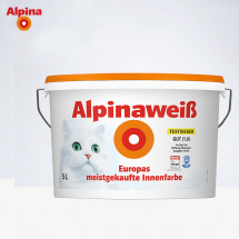 【德国原装进口】阿尔贝娜 Alpina 雅典雪山白墙面漆-单桶5L/套装5L*3(雪山白)内墙乳胶漆