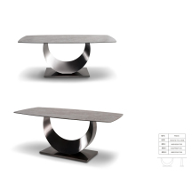 西映SEEIN 现代简约 岩板钢化玻璃餐桌(FH03Q)