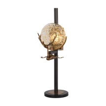 米高 鹿角鹤玻璃系列台灯 铜本色4号+古黑