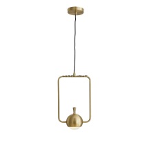 米高 现代个性创意长方形全铜小吊灯	铜本色
