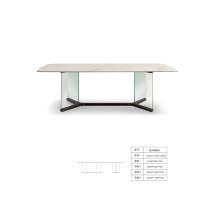 西映SEEIN 现代简约 岩板钢化玻璃悬浮餐桌A