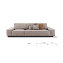 西映SEEIN 现代简约 科技皮革直排沙发 (T88)