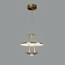 米高 现代北欧 创意轻奢小吊灯 铜本色(D330*120)