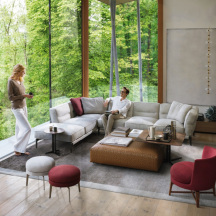 DL 意式极简布艺沙发 北欧简约现代客厅大户型设计师家具 进口棉麻布(颜色可选