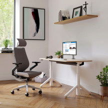 Steelcase电动升降桌 站立式电脑桌 办公家具(基本升降款)白色